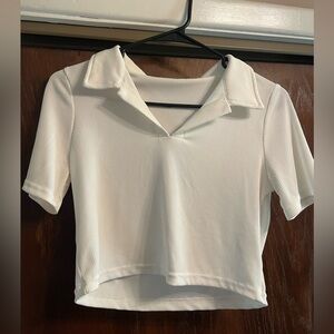 Cropped Collared Tee